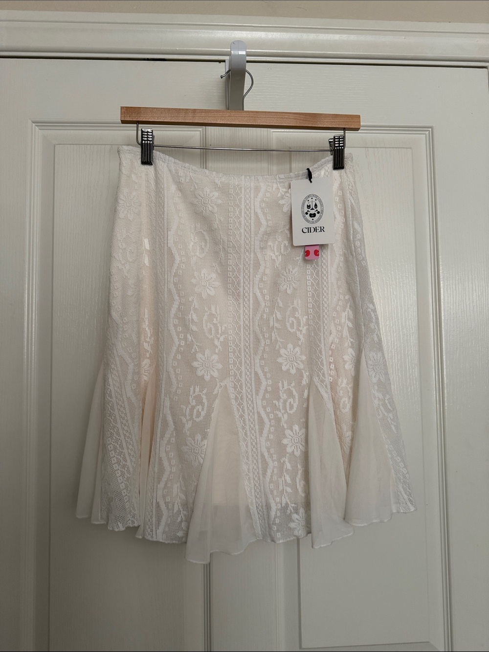Cider Cream Floral Lace Circle Skirt